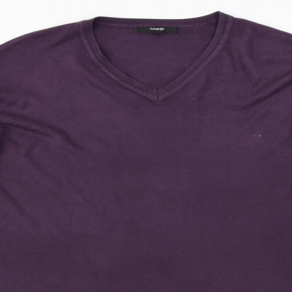 George Mens Purple   Pullover Jumper Size 2XL