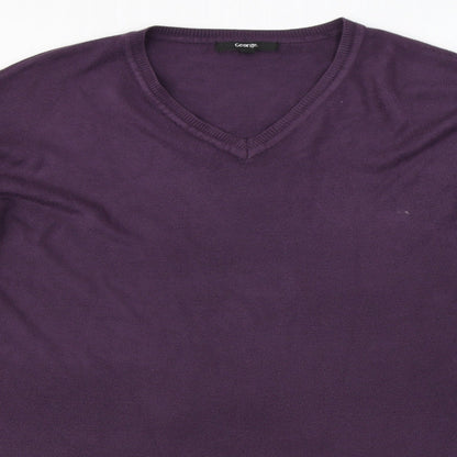 George Mens Purple   Pullover Jumper Size 2XL