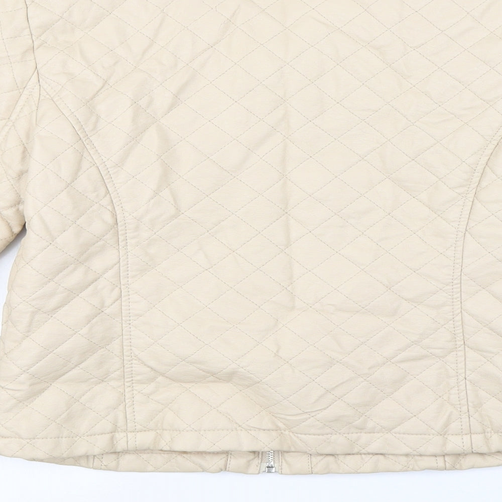 Internationale  Womens Beige   Jacket Coat Size 12