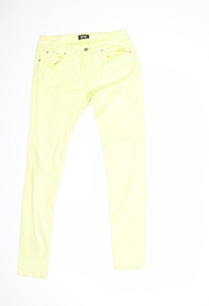Izzue Womens Yellow  Denim Skinny Jeans Size 26 in L30 in