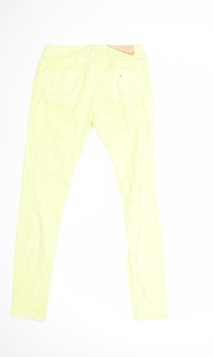 Izzue Womens Yellow  Denim Skinny Jeans Size 26 in L30 in