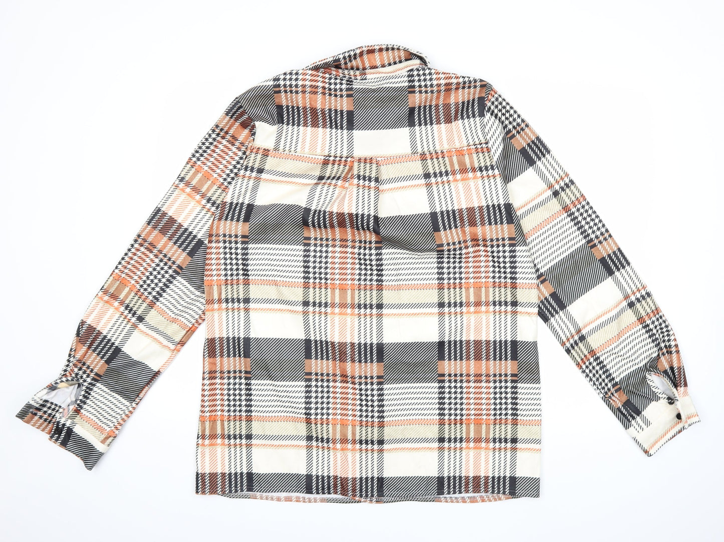 Womens UK Size 3XL Preworn Orange Basic Button-Up