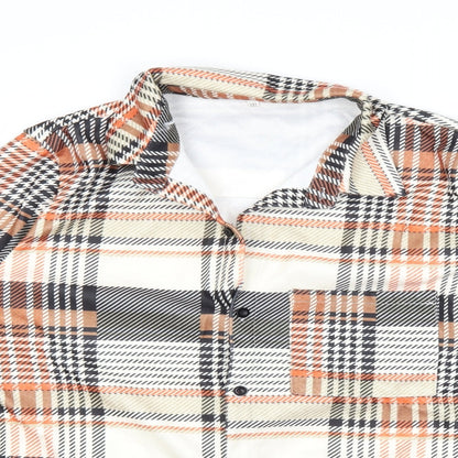 Womens UK Size 3XL Preworn Orange Basic Button-Up
