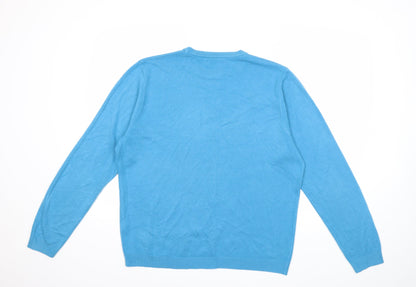 Atlantic Bay Womens Blue  Knit Pullover Jumper Size L