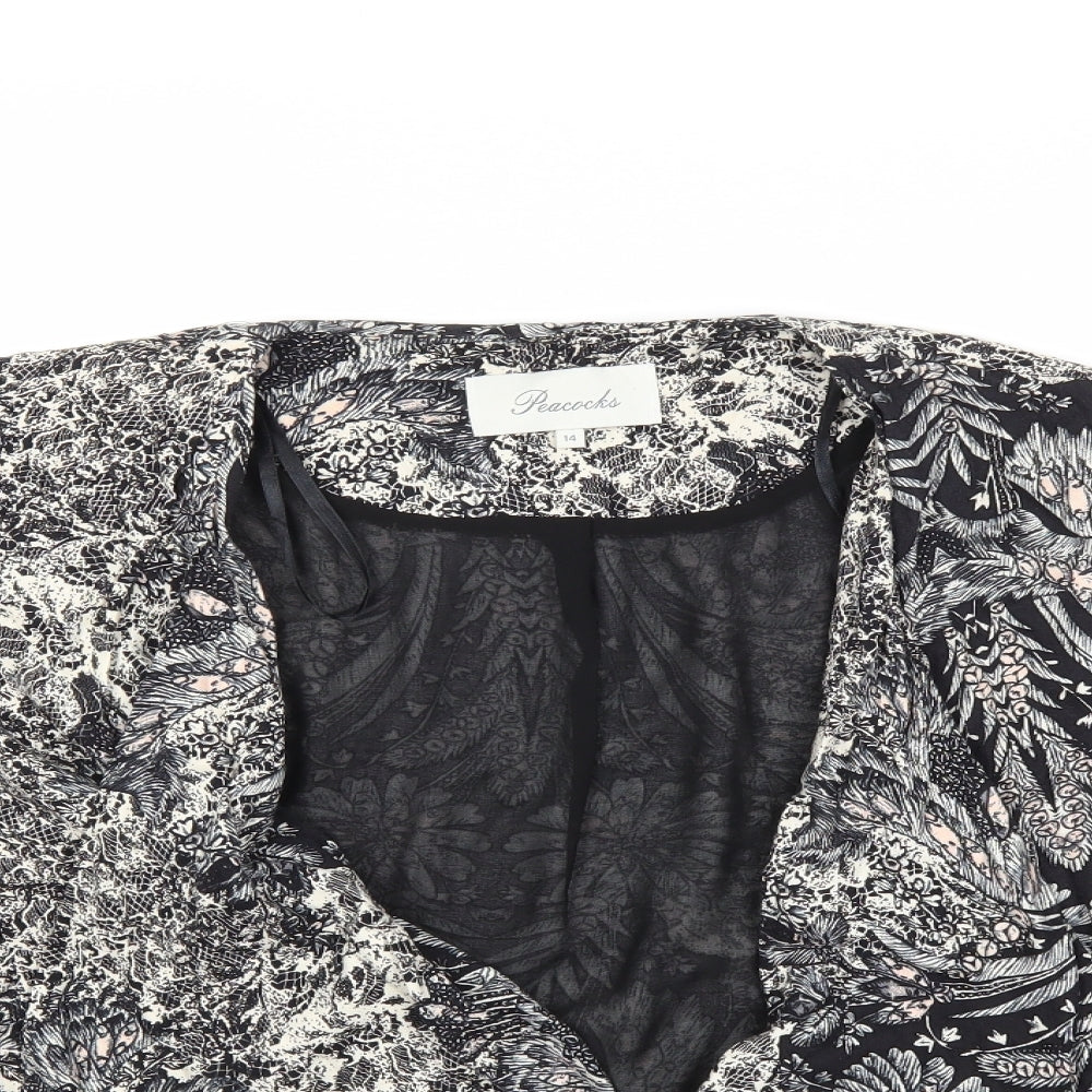 Womens UK Size 14 Peacocks Black Jacket