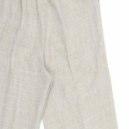 Womens UK Size 16 Afibel Regular Fit Cropped Beige Trousers