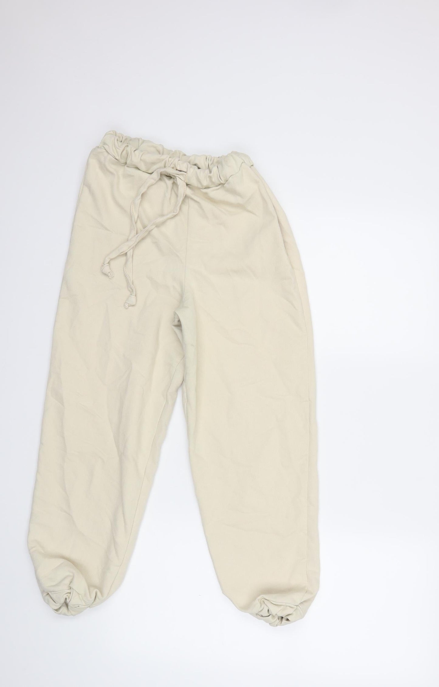 Womens UK Size 4 PRETTYLITTLETHING Regular Fit  White Trousers