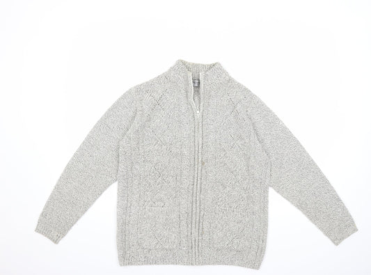 Beaumonde Womens Grey  Knit Cardigan Jumper Size M