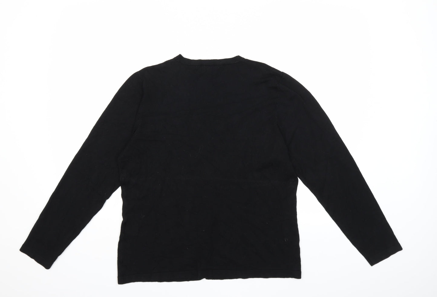 story Womens Black  Knit Cardigan Jumper Size L