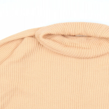 Compliments Womens Orange  Knit Pullover Jumper Size 12