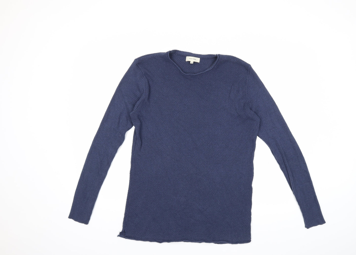 River Island Mens Black  Knit Pullover Jumper Size M