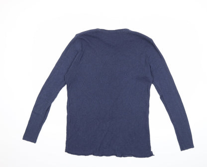 River Island Mens Black  Knit Pullover Jumper Size M