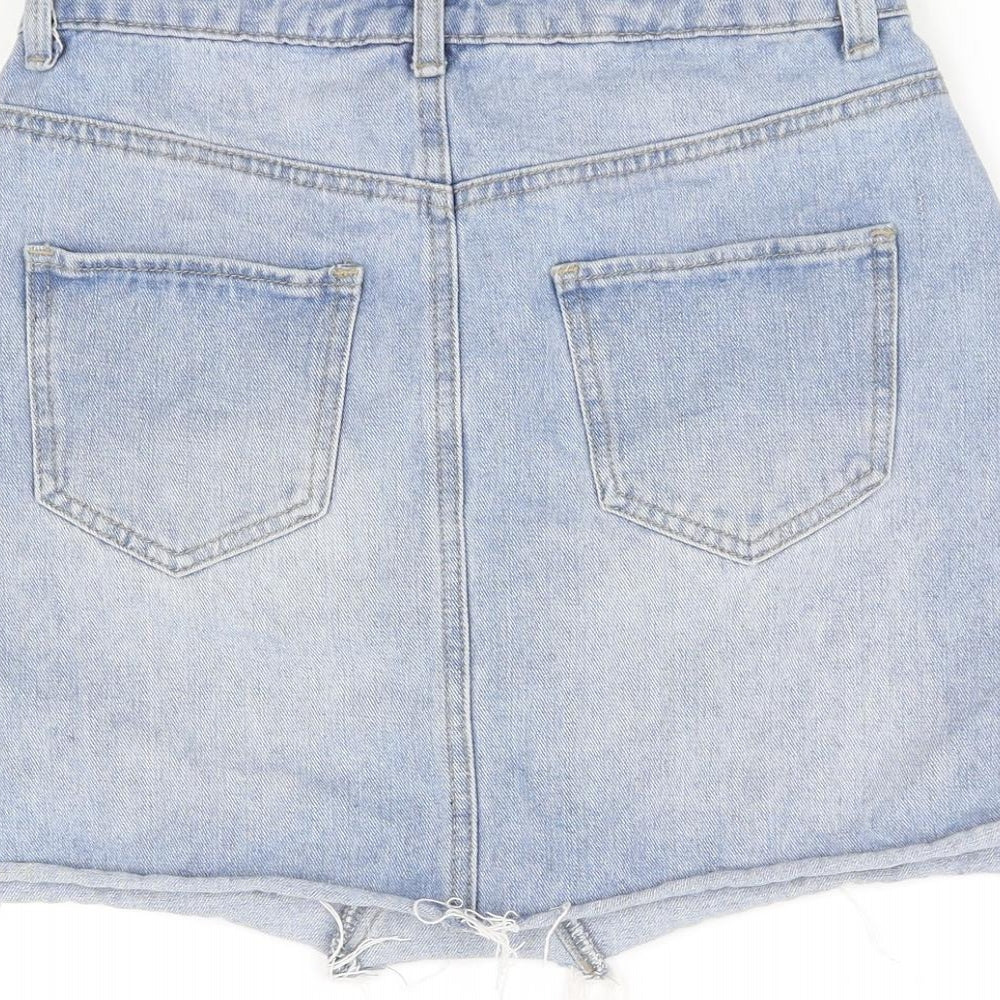 deniem & co Womens Blue   A-Line Skirt Size 8