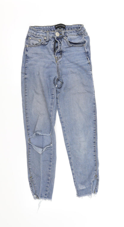 pretty little thing Girls Black Ikat  Skinny Jeans Size 4 Years