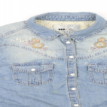 NewLook Womens Blue   Jacket Coatigan Size 8