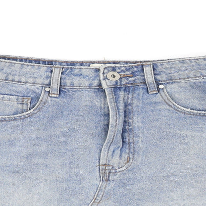 91 Cotton Womens Blue   A-Line Skirt Size 6