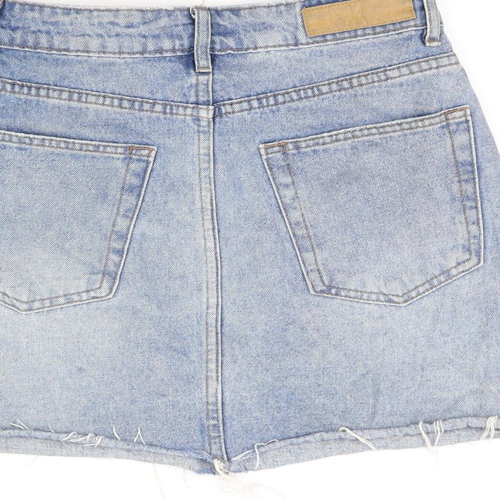 91 Cotton Womens Blue   A-Line Skirt Size 6