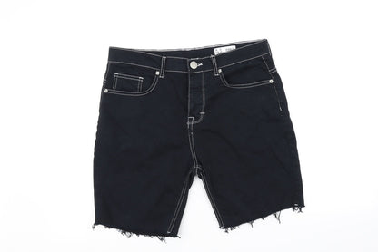 deniem & co Womens Black   Cut-Off Shorts Size 32 in