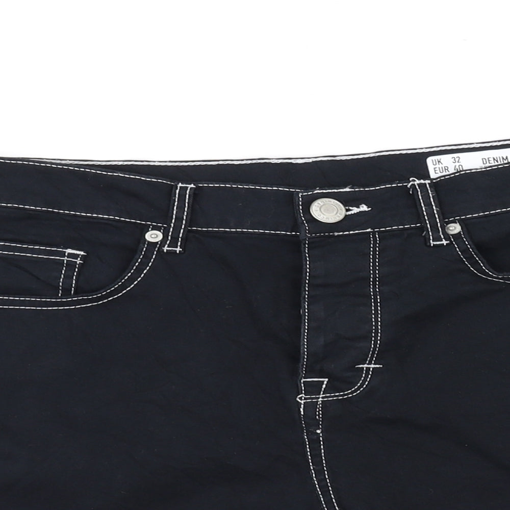 deniem & co Womens Black   Cut-Off Shorts Size 32 in