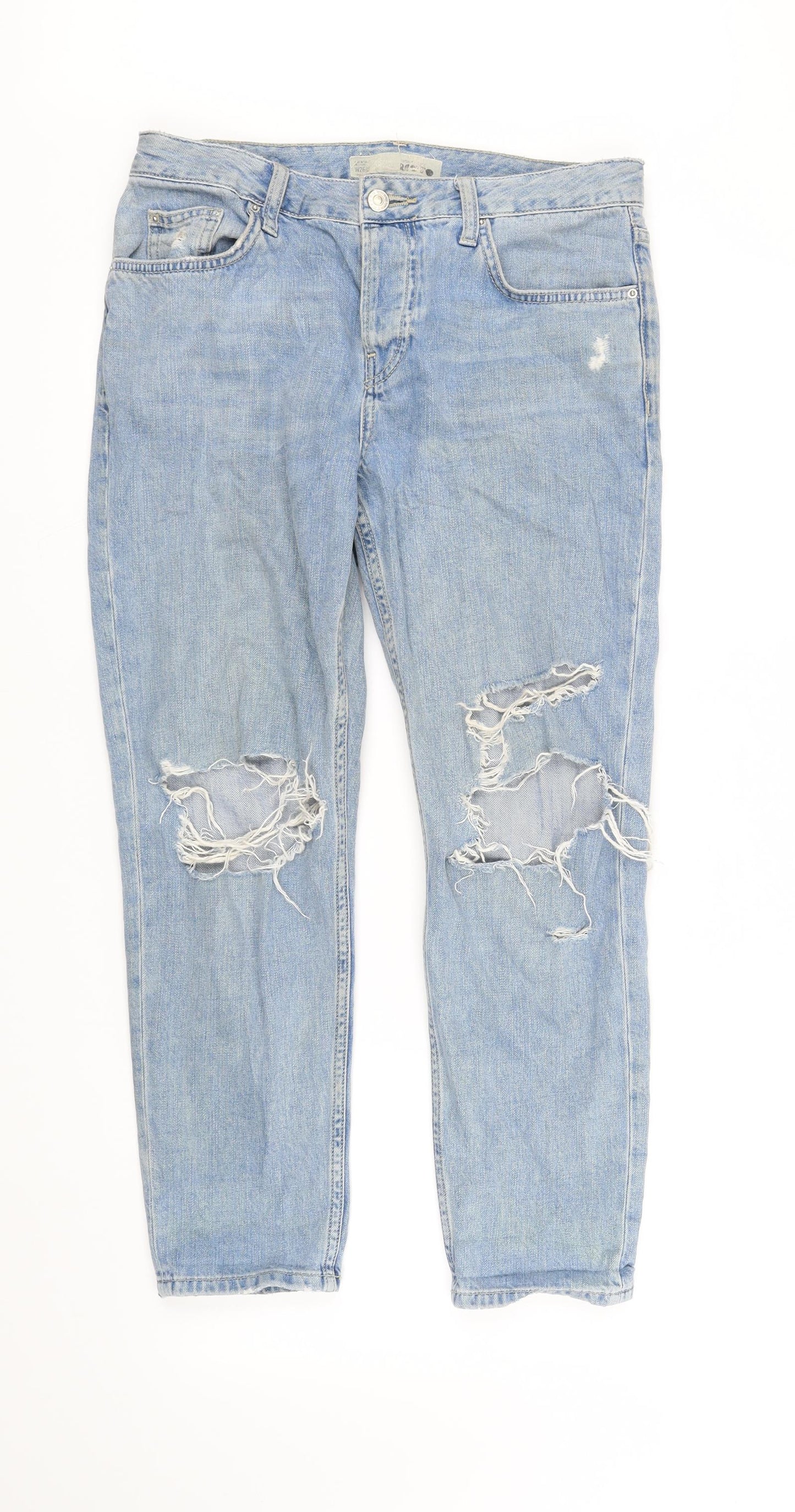 Topahop Womens Blue   Straight Jeans Size 26 in L32 in