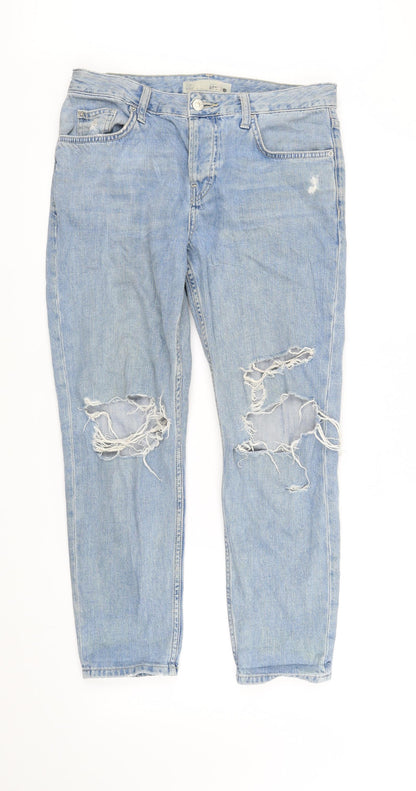 Topahop Womens Blue   Straight Jeans Size 26 in L32 in