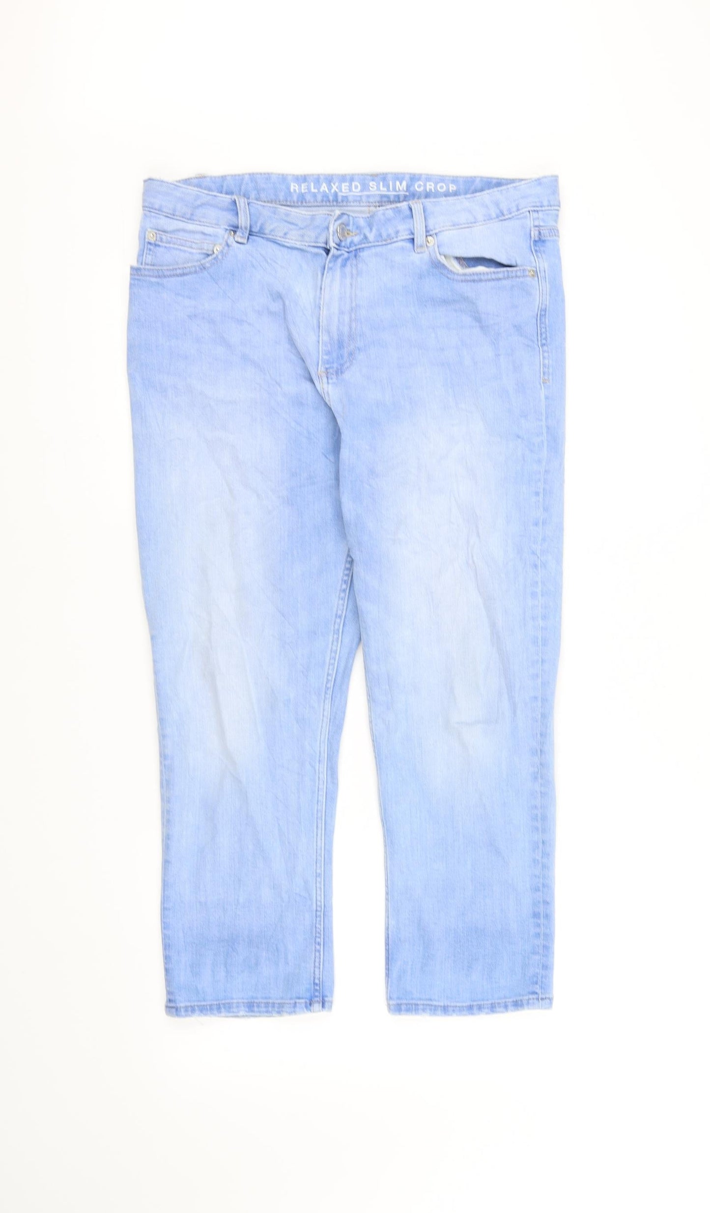M&S Collection Womens Blue   Straight Jeans Size 12 L32 in