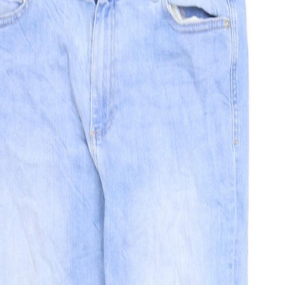 M&S Collection Womens Blue   Straight Jeans Size 12 L32 in