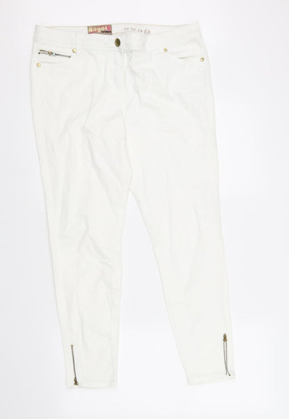 angel spirit Womens White   Mom Jeans Size 16 L30 in