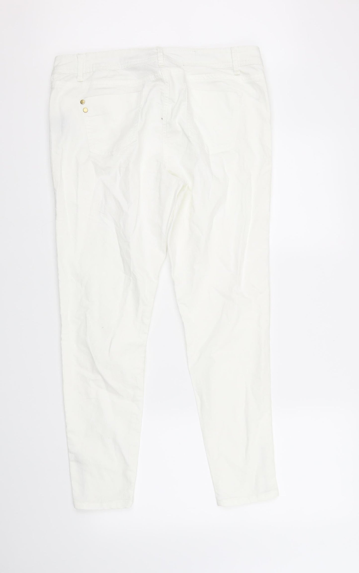 angel spirit Womens White   Mom Jeans Size 16 L30 in