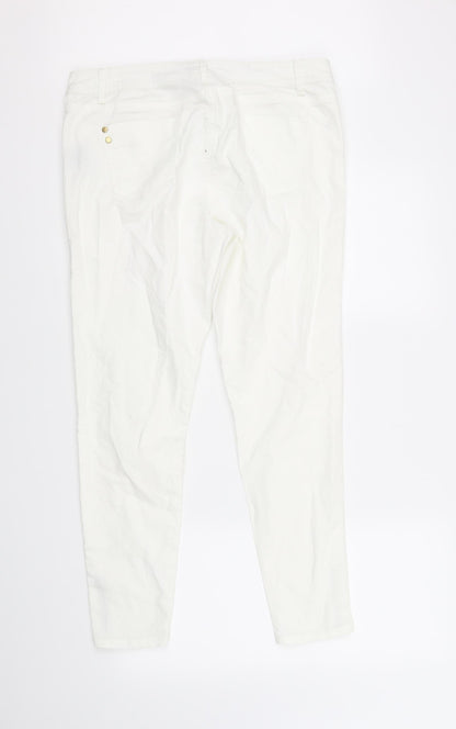 angel spirit Womens White   Mom Jeans Size 16 L30 in