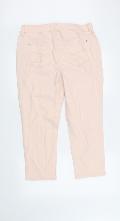 Chicos Womens Pink   Straight Jeans Size 10 L27 in