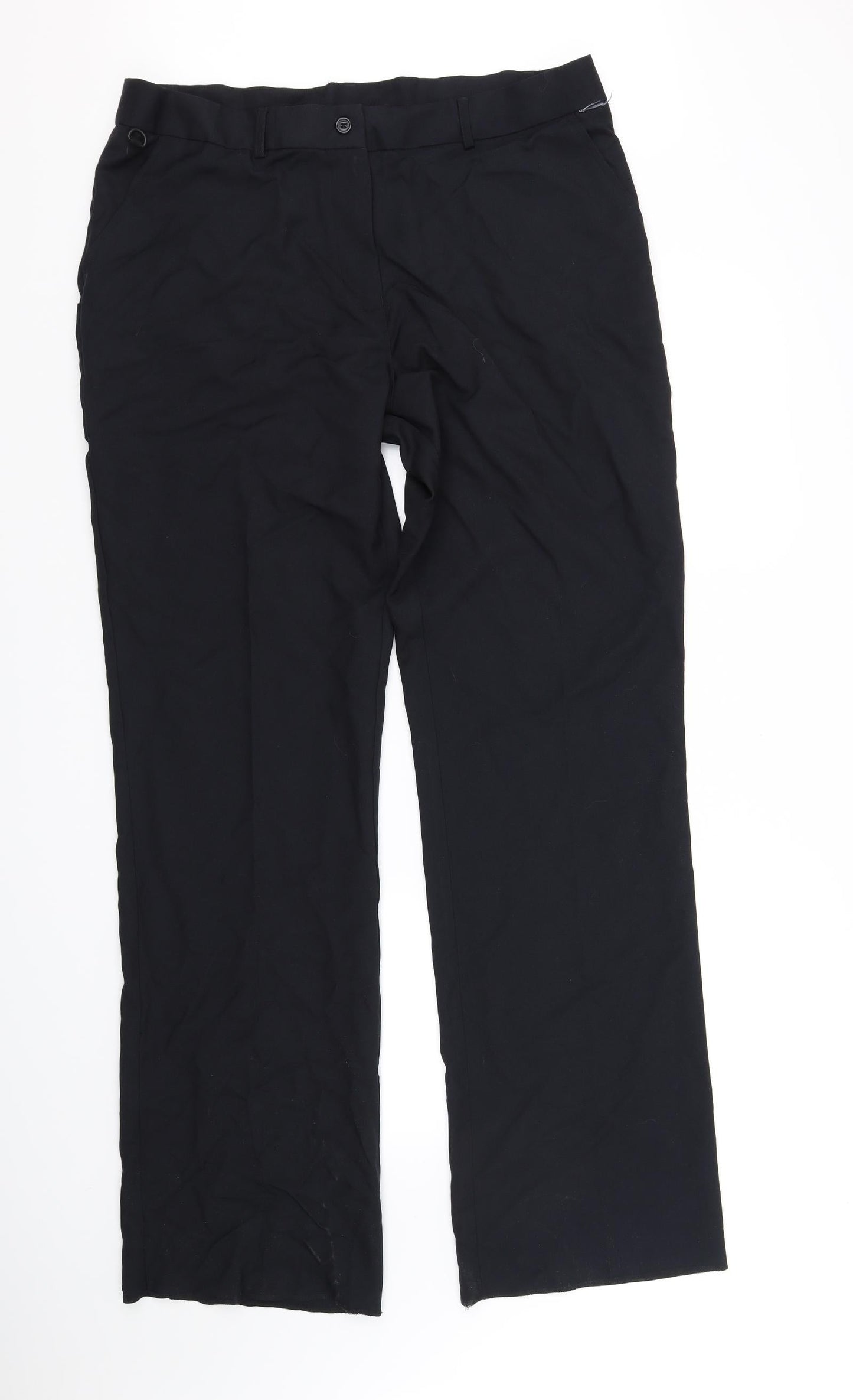 Womens UK Size 18 Preworn Regular Fit  Black Trousers