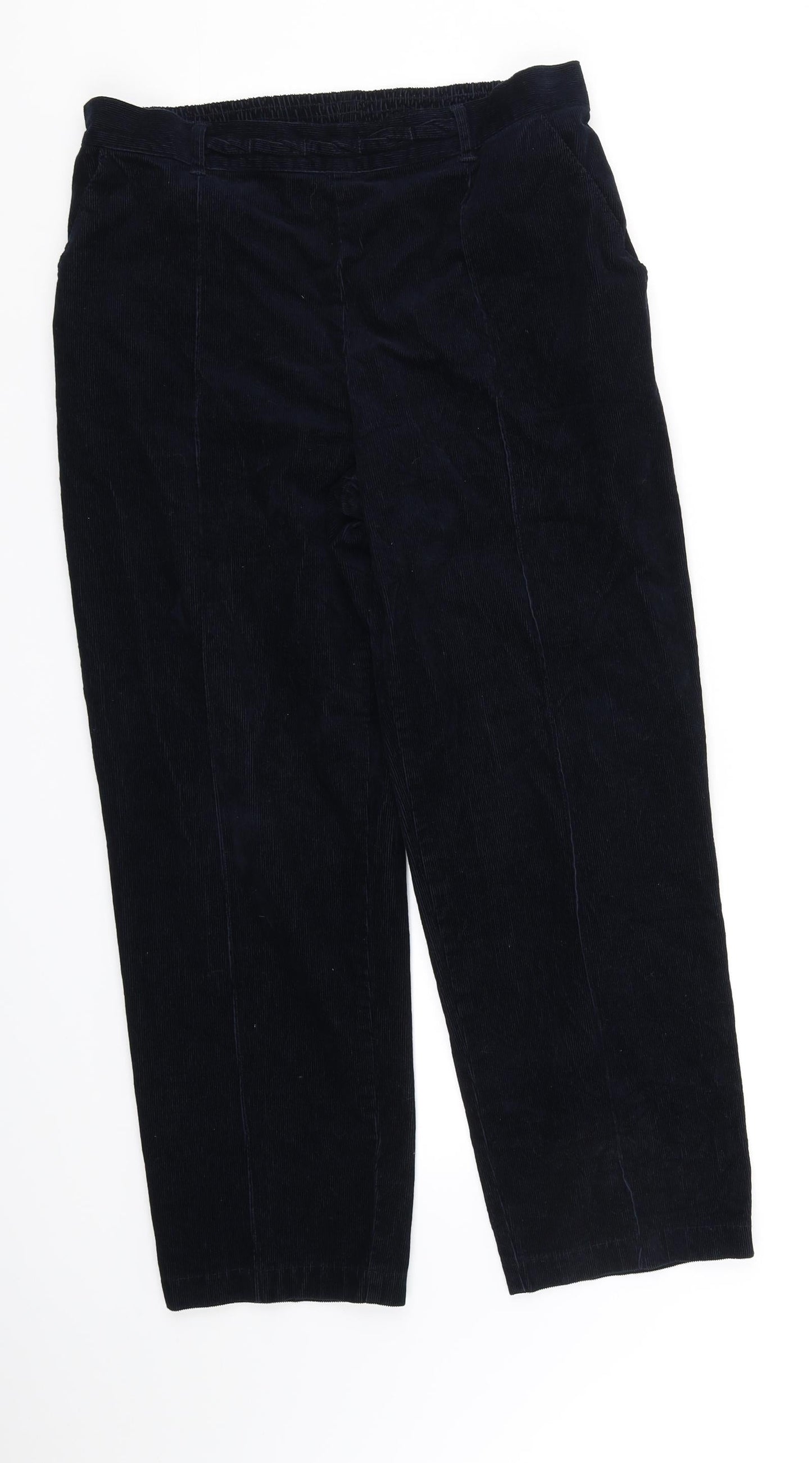 Womens UK Size 12 M&S Collection Regular Fit  Blue Trousers