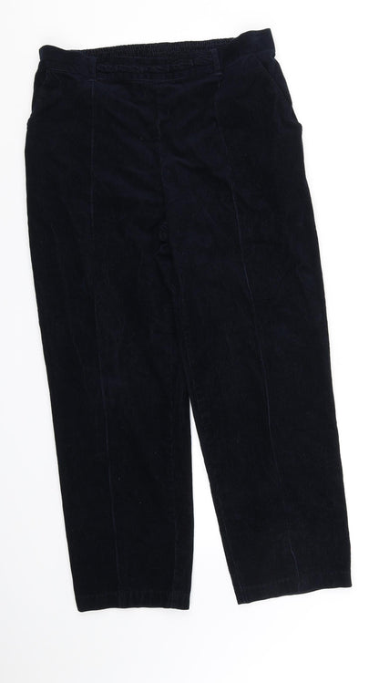 Womens UK Size 12 M&S Collection Regular Fit  Blue Trousers