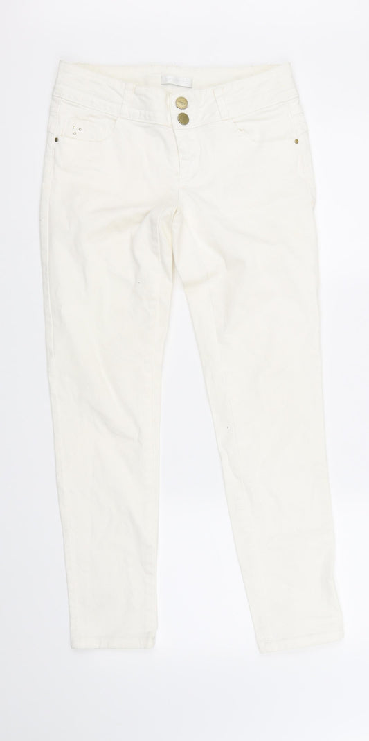 Promod Womens White   Straight Jeans Size 8 L28 in