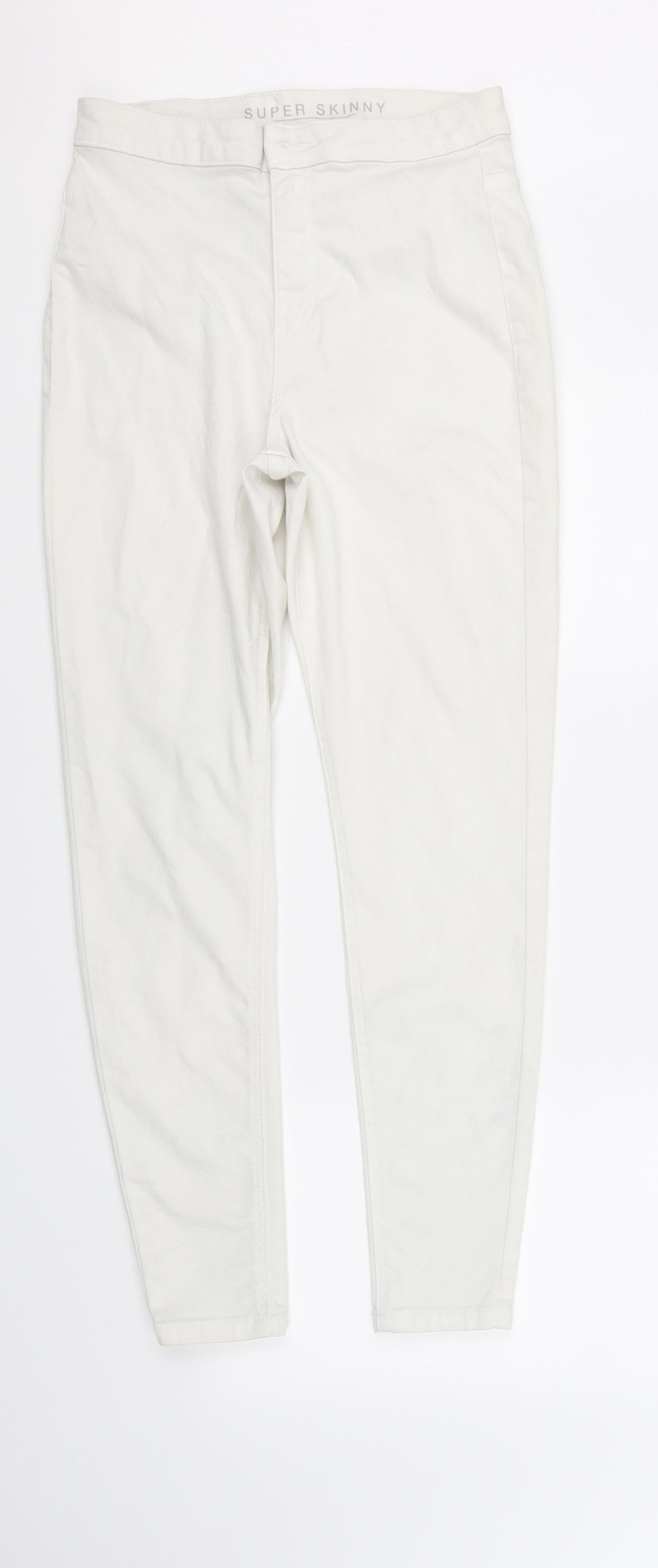 M&S Collection Womens White   Skinny Jeans Size 10 L31 in