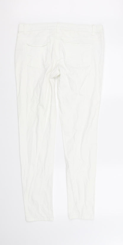Womens UK Size 14 deniem & co Regular Fit Straight White Jeans