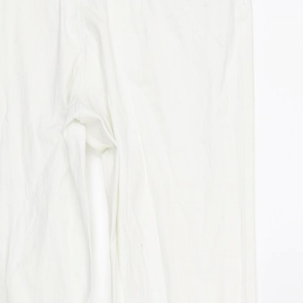 Womens UK Size 14 deniem & co Regular Fit Straight White Jeans
