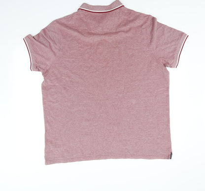 Womens UK Size L Maine Pink Basic Polo