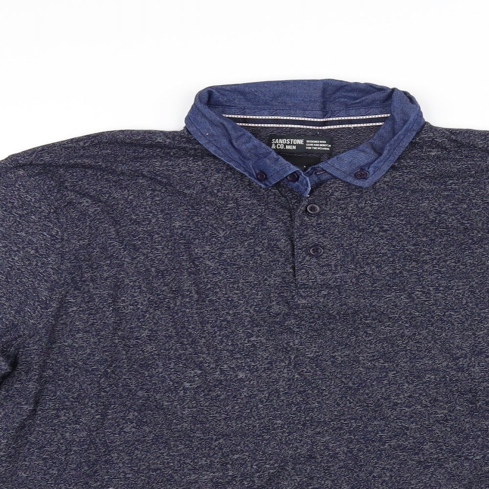 Sandstone & Co Men Mens Blue   Pullover Jumper Size L