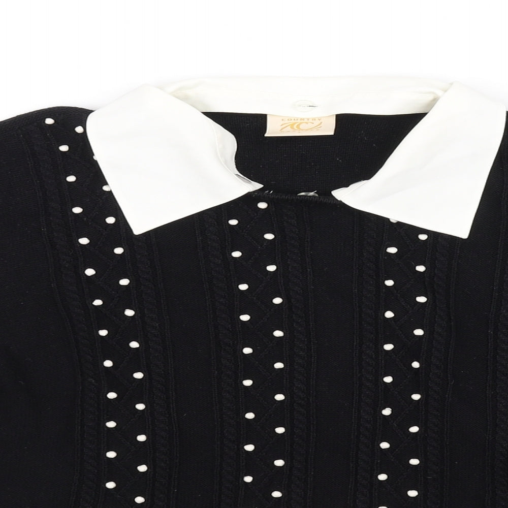 casuals Womens Black   Pullover Jumper Size L