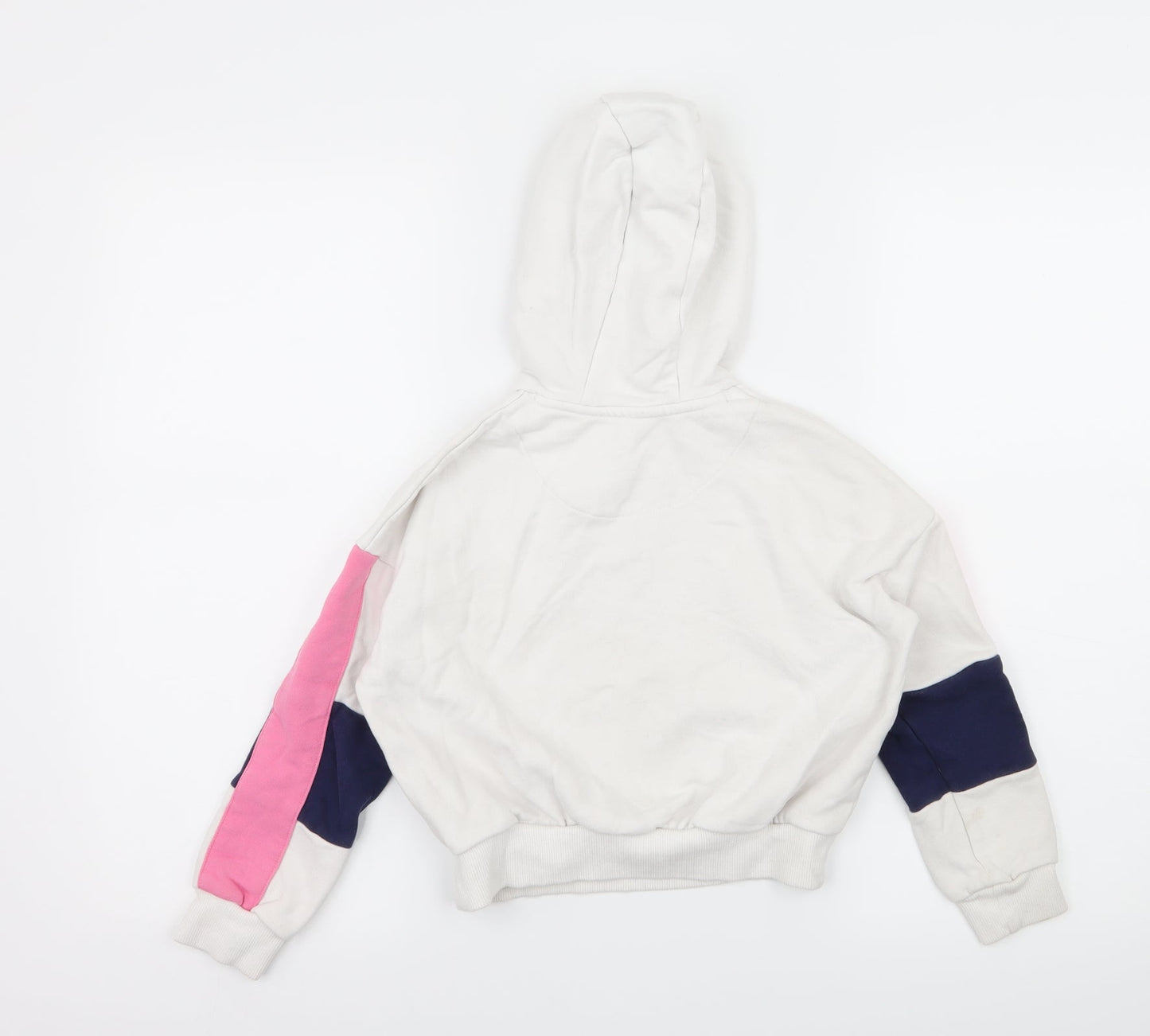 F&F Girls White  Jersey Pullover Hoodie Size 7-8 Years  - My Generation