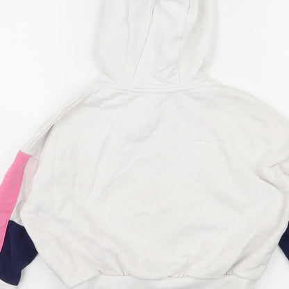 F&F Girls White  Jersey Pullover Hoodie Size 7-8 Years  - My Generation