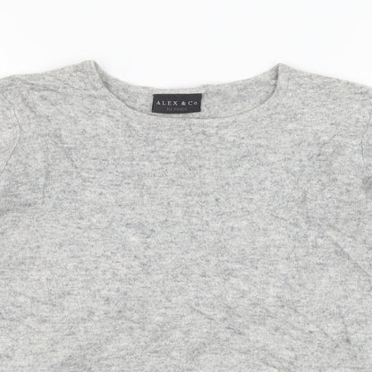 Alex & Co Womens Grey  Knit Pullover Jumper Size 8