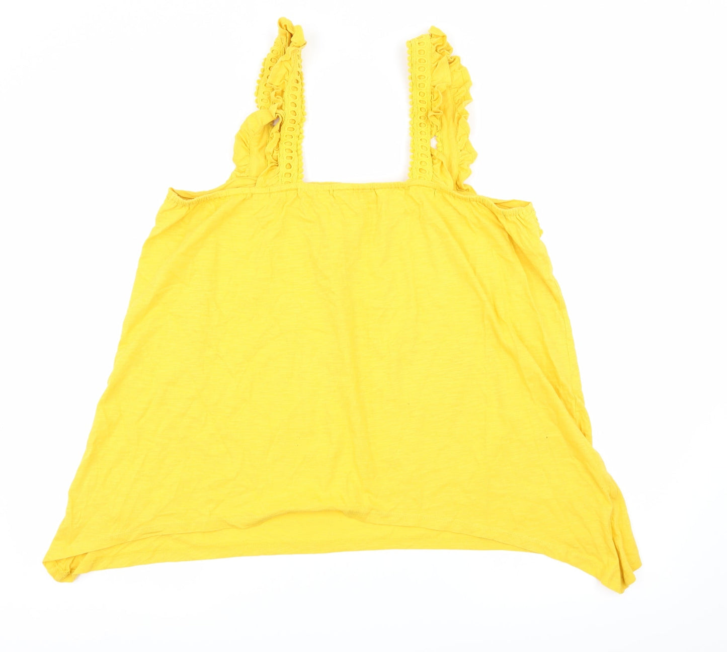 Womens UK Size 16 Papaya Yellow Basic Tank