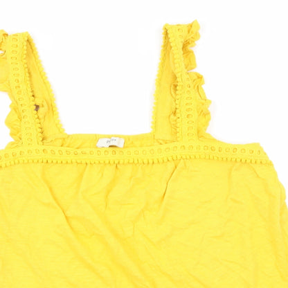 Womens UK Size 16 Papaya Yellow Basic Tank