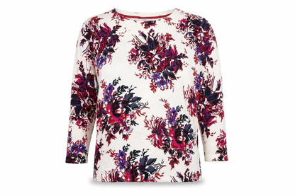 Next Womens White Floral Knit Pullover Jumper Size 12