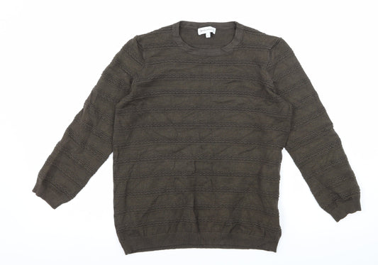 Warehouse Womens Brown  Knit Pullover Jumper Size 12