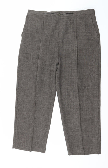 Womens UK Size 18 Classics Regular Fit  Brown Trousers