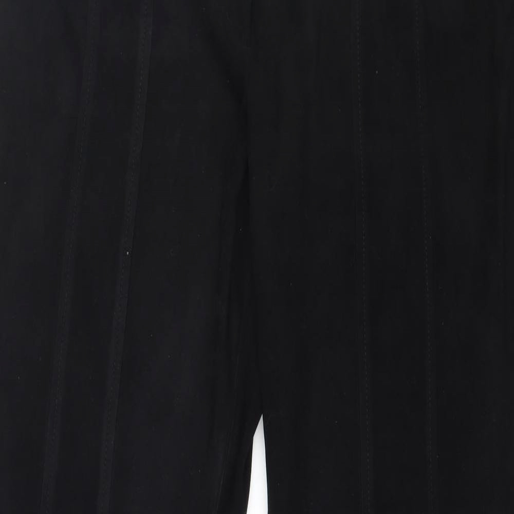 New Look Womens Black  Velour Trousers  Size 16 L31 in